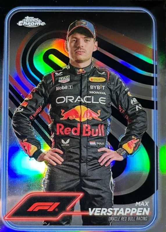 Max Verstappen 2024 Topps Chrome Formula 1 #1 Refractor PSA 10