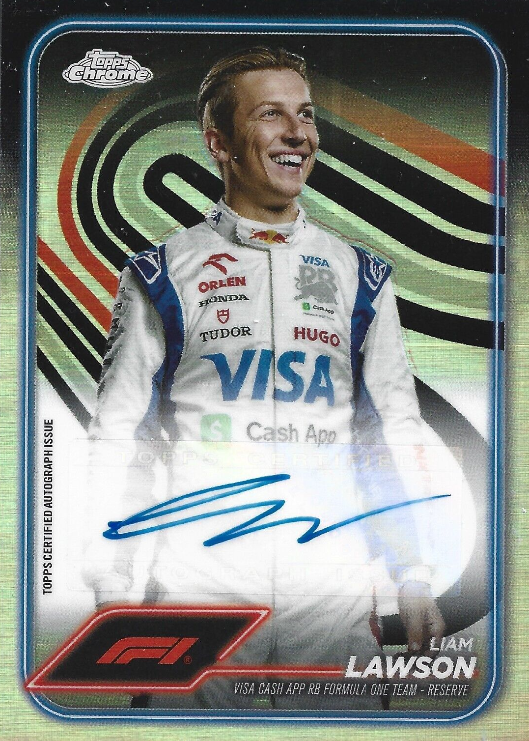 Liam Lawson 2024 Topps Chrome Formula 1 #CAC-LAW Autographs Price