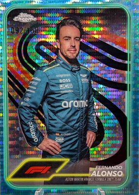 2024 Topps Chrome Formula 1 #11 Aqua Sonar Refractor /150