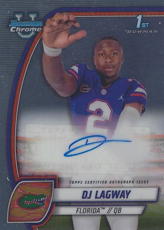 DJ Lagway 2024 Bowman Chrome University #PA-DLA Prospect Auto (1st) RAW