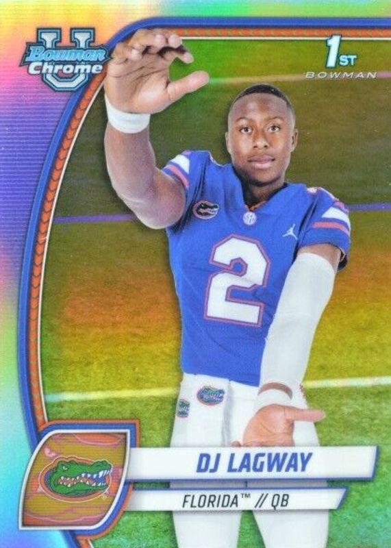 DJ Lagway 2024 Bowman Chrome University #63 Refractor (1st) RAW