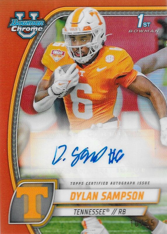 2024 Bowman Chrome University #PA-DSA Prospect Auto - Orange Refractor /25 (1st)