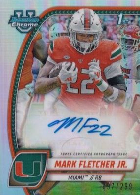 2024 Bowman Chrome University #PA-MFL Prospect Auto - Refractor /299 (1st)