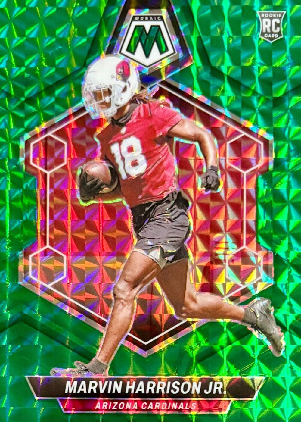 Marvin Harrison Jr. 2024 Mosaic #304 Green Price Guide - Sports