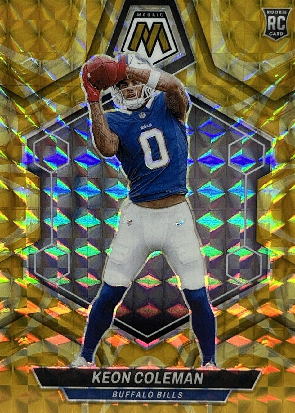 Keon Coleman 2024 Mosaic #333 Reactive Yellow Price Guide