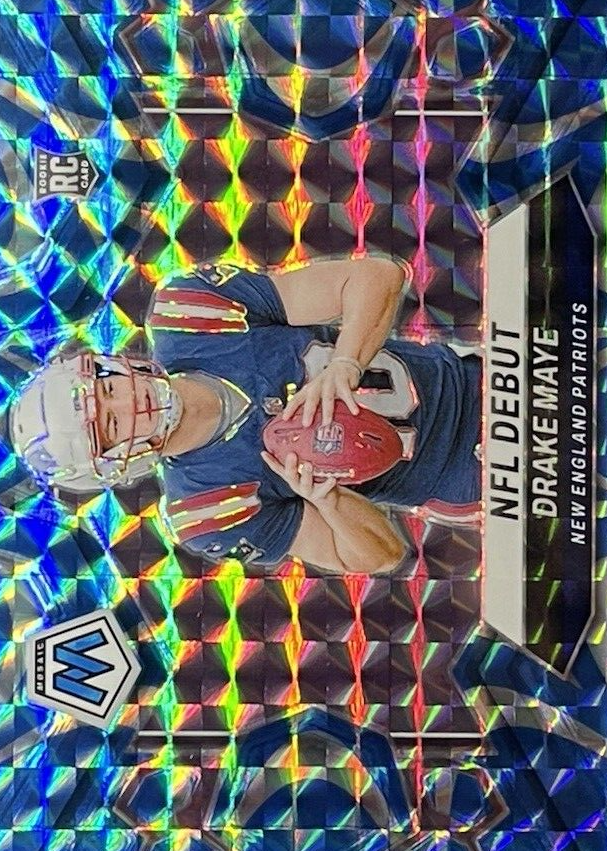 絵画 BLU/ZONE/2024/Q Drake Maye 2024 Mosaic #303 Reactive Blue Price Guide