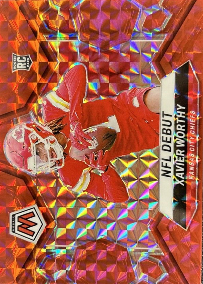 Xavier Worthy 2024 Mosaic #285 NFL Debut - Red Price Guide