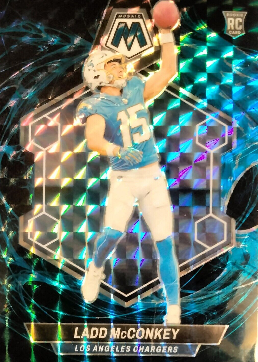 Ladd McConkey 2024 Mosaic #334 Genesis /(SSP) Price Guide - Sports