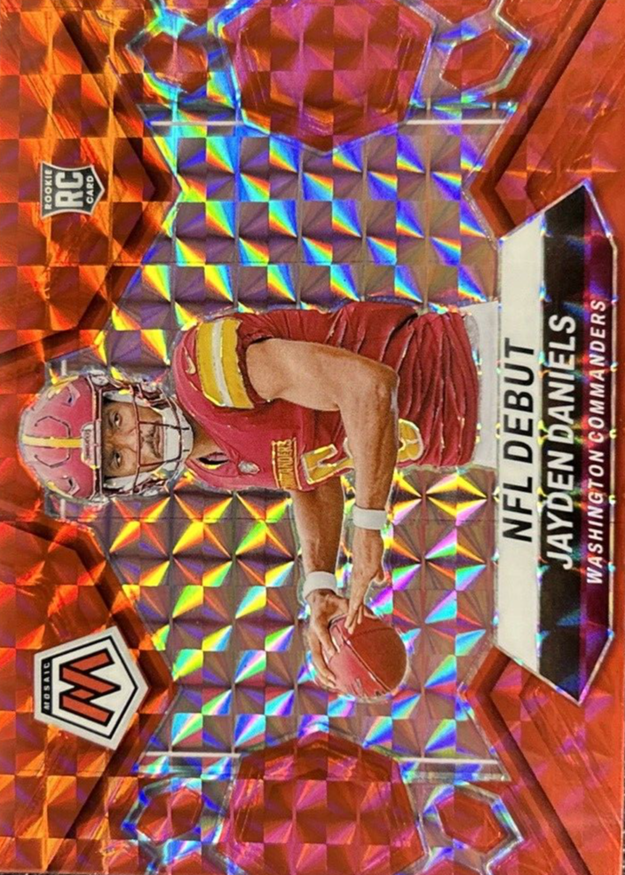 Jayden Daniels 2024 Mosaic #272 NFL Debut - Red Price Guide