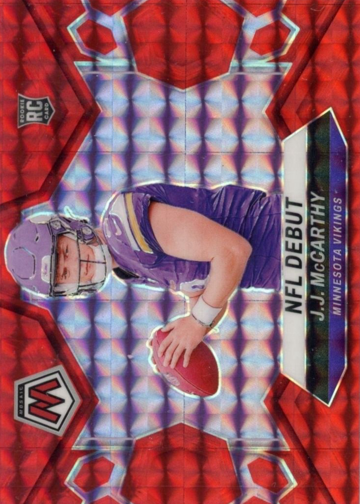 JJ McCarthy 2024 Mosaic #275 NFL Debut - Red Price Guide - Sports