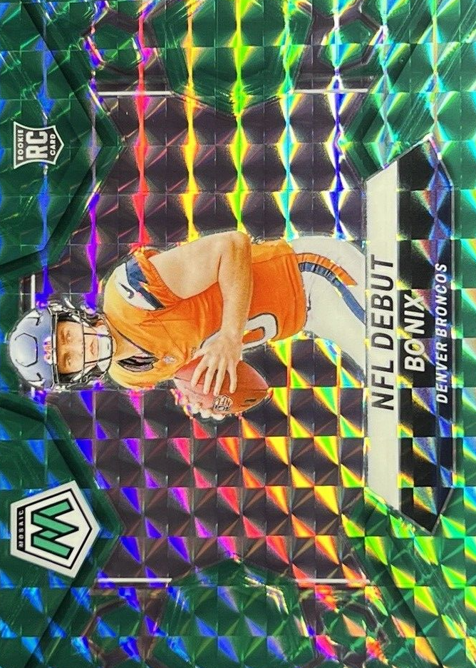 Bo Nix 2024 Mosaic #271 NFL Debut - Green Price Guide - Sports