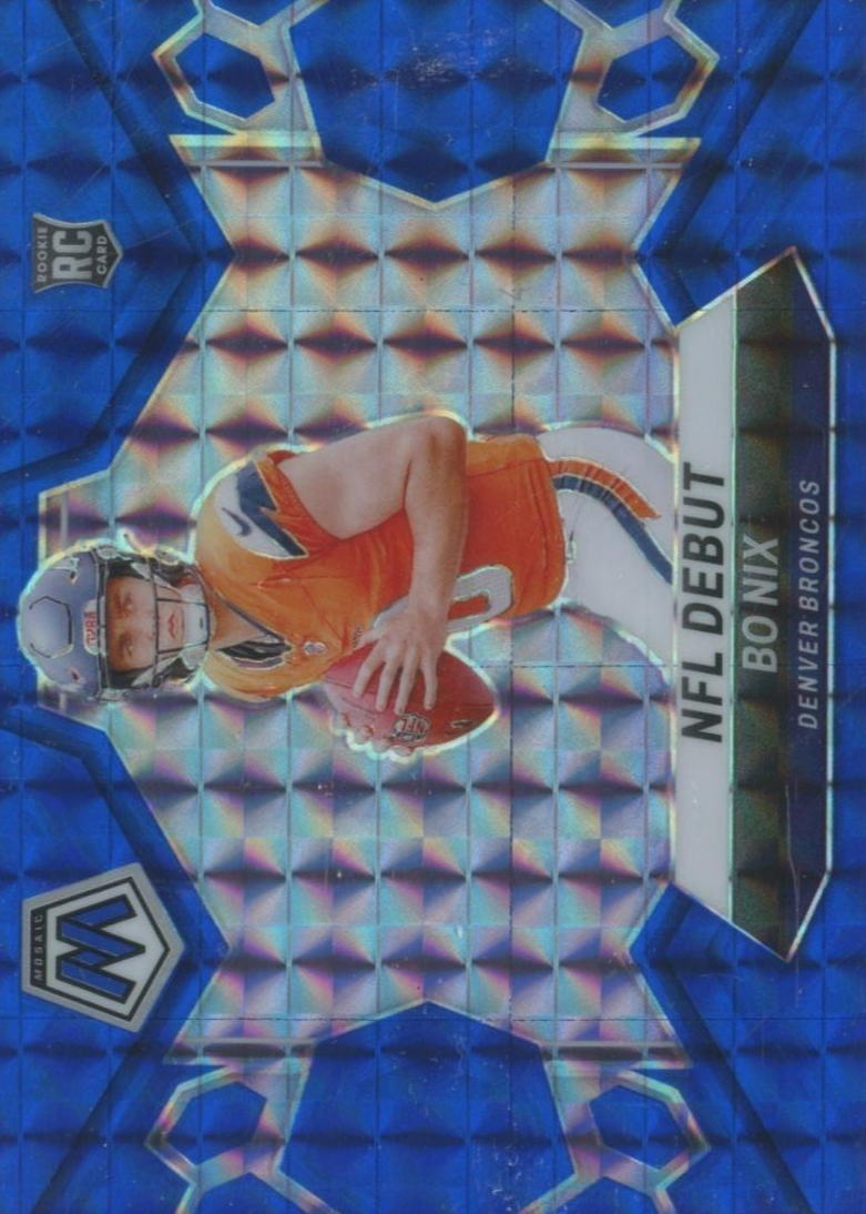 Bo Nix 2024 Mosaic #271 NFL Debut - Blue /99 Price Guide - Sports