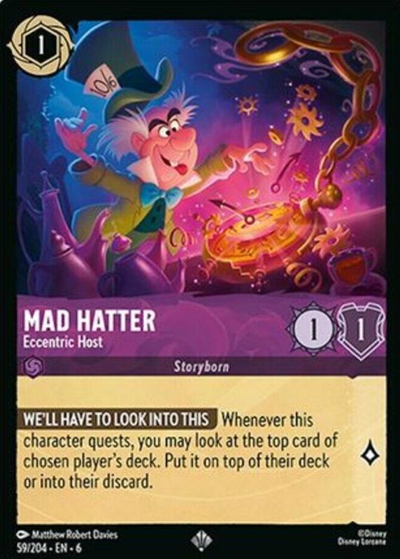Mad Hatter - Eccentric Host 2024 Azurite Sea #59/204 Base RAW TCG (LIGHTLY PLAYED)