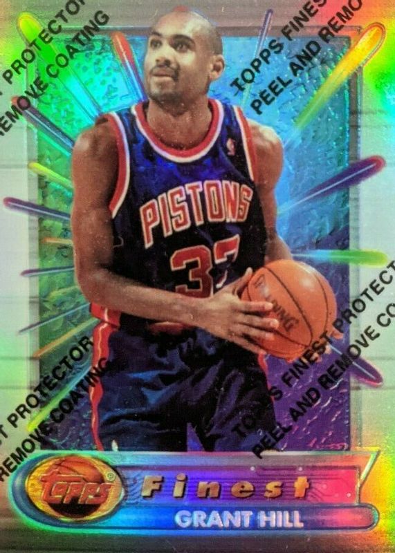 Grant Hill 1994 Topps Finest #240 Refractor (No Coating) Rookie PSA 9