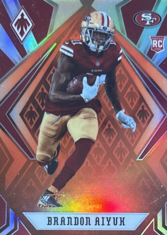 2020 Panini Optic Contenders Gold Prizm #110 Brandon Aiyuk Signed