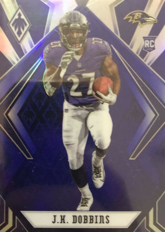 JK Dobbins 2020 Phoenix #115 Blue /35 Rookie RAW