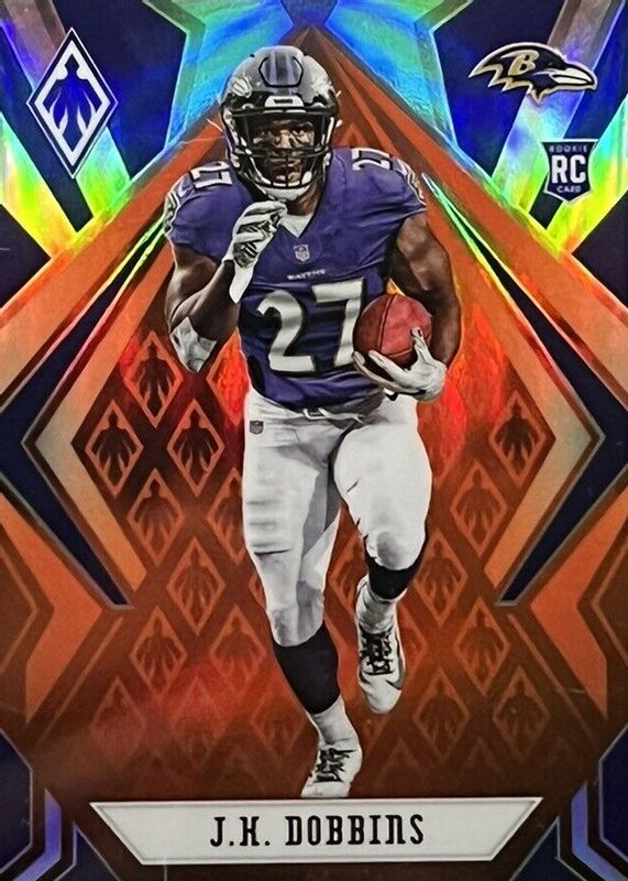 JK Dobbins 2020 Phoenix #115 Orange /99 Rookie RAW