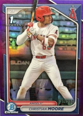 Christian Moore 2024 Bowman Draft #CPA-CM Chrome DP Auto