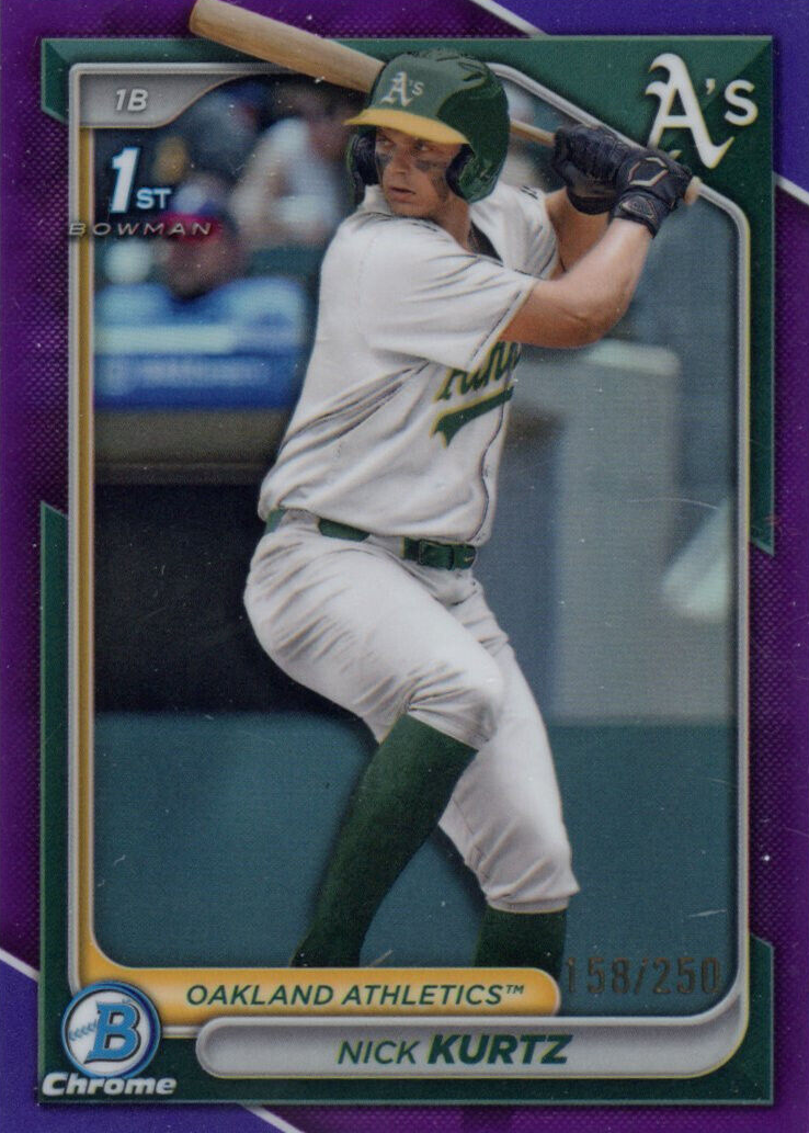 Nick Kurtz 2024 Bowman Draft #BDC-56 Chrome - Purple Refractor
