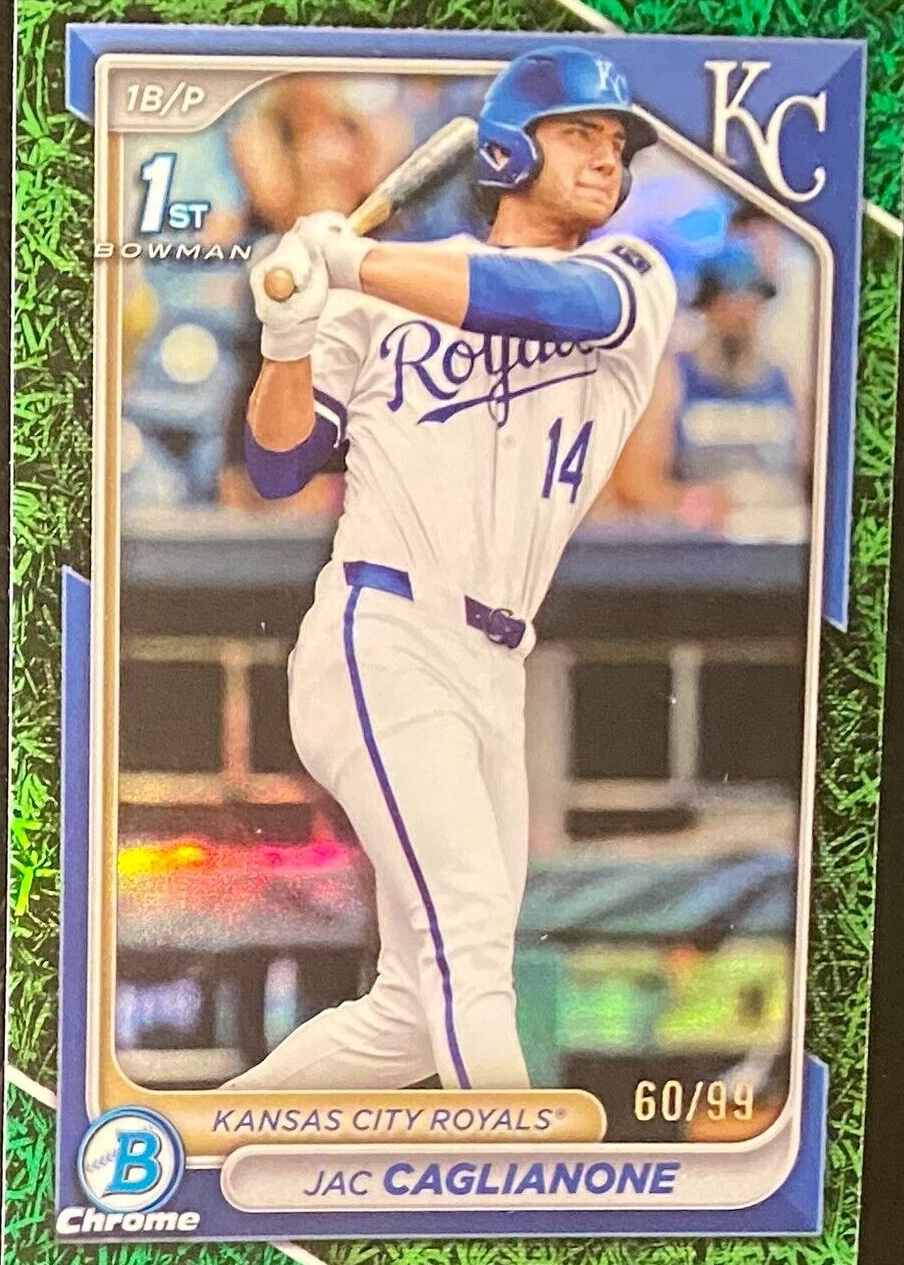 Jac Caglianone 2024 Bowman Draft #BDC-8 Chrome - Green Grass 