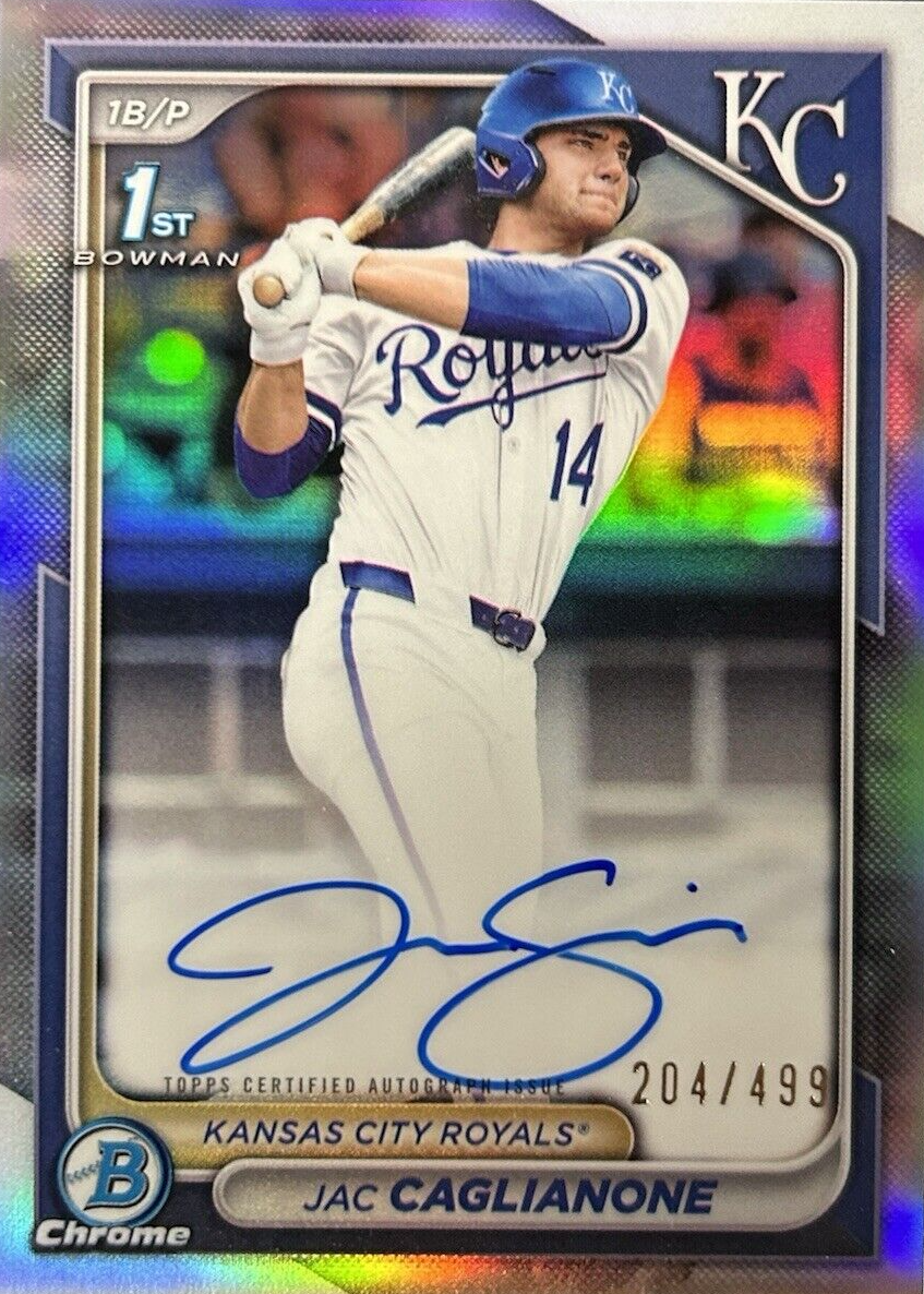 Jac Caglianone 2024 Bowman Draft #CPA-JC Chrome DP Auto