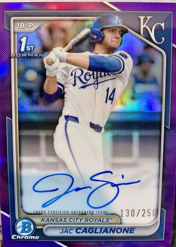 2024 Bowman Draft #CPA-JC Chrome DP Auto - Purple Refractor /250 (1st)