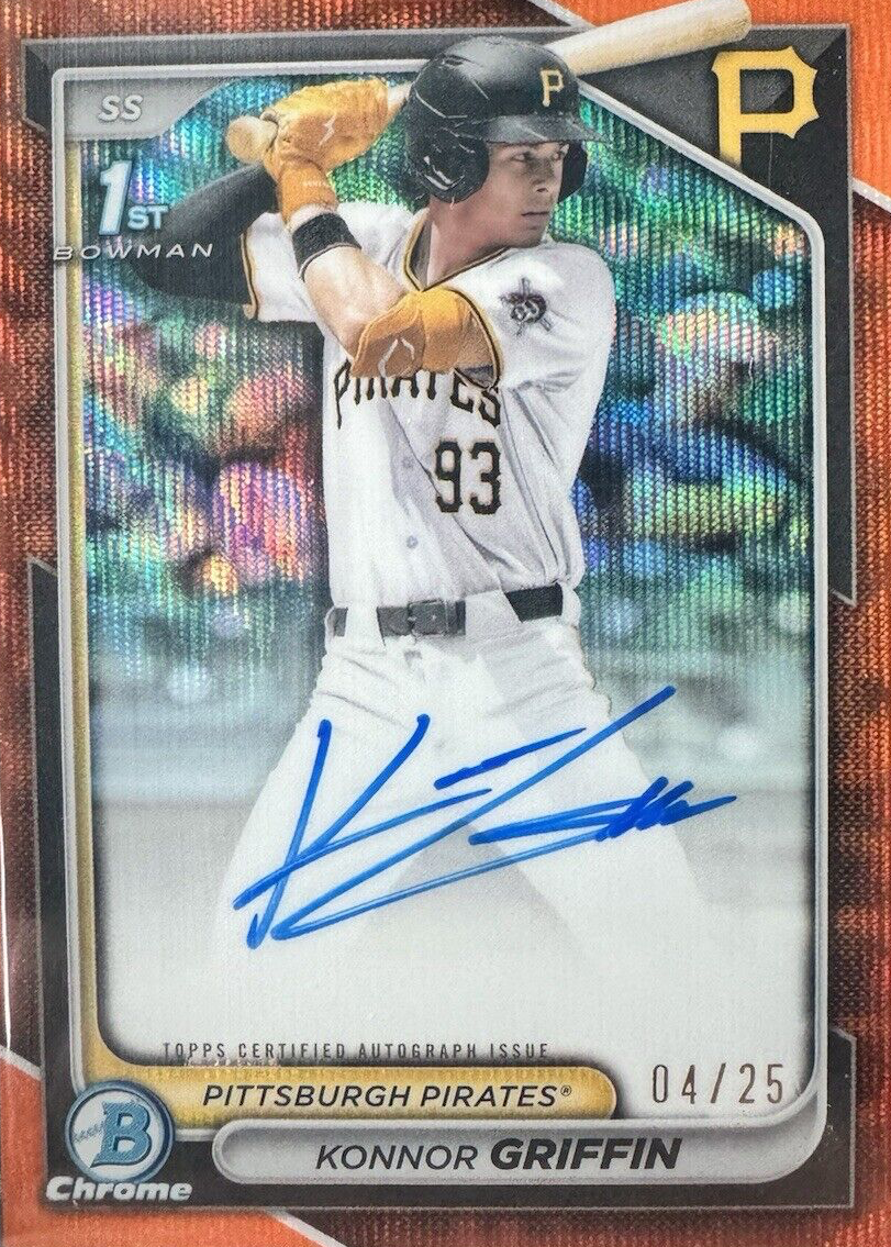 Konnor Griffin 2024 Bowman Draft #CPA-KG Chrome DP Auto - Orange