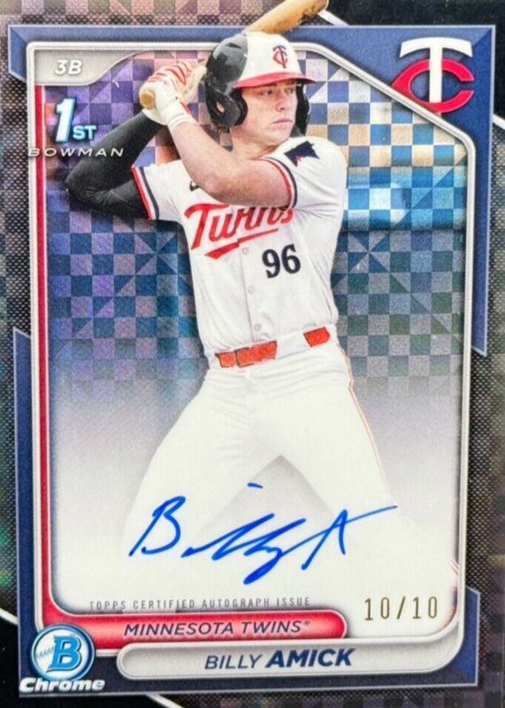 2024 Bowman Draft #CPA-BA Chrome DP Auto - Black X-Fractor /10 (1st)