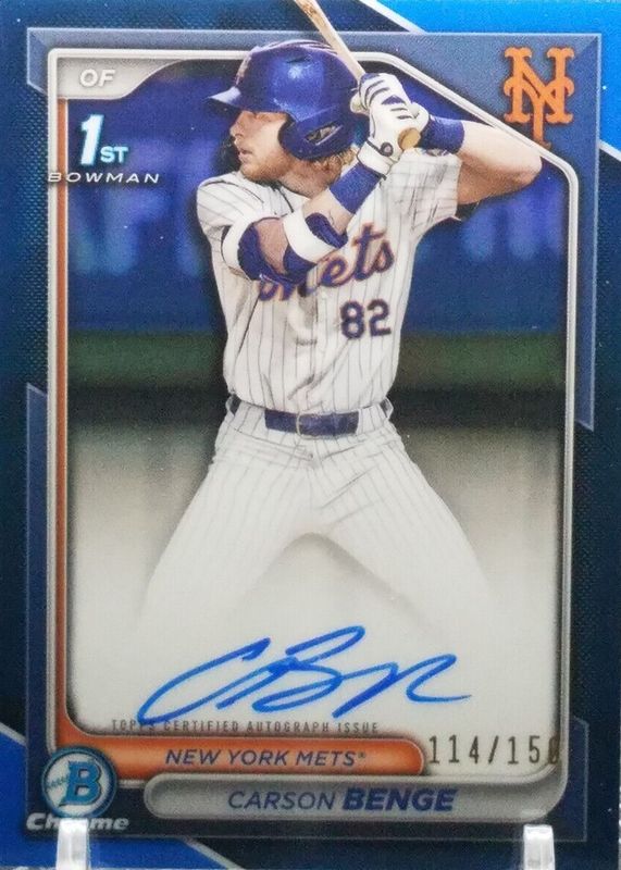 2024 Bowman Draft #CPA-CBG Chrome DP Auto - Blue Refractor /150 (1st)