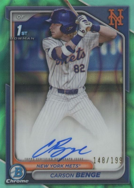 2024 Bowman Draft #CPA-CBG Chrome DP Auto - Aqua Lava Refractor /199 (1st)