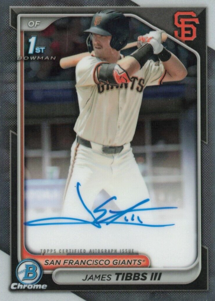 James Tibbs III 2024 Bowman Draft #CPA-JT Chrome DP Auto (1st 