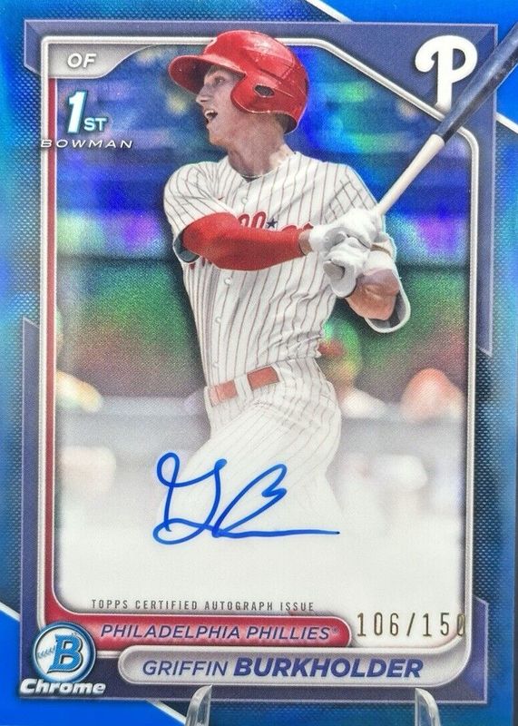 2024 Bowman Draft #CPA-GB Chrome DP Auto - Blue Refractor /150 (1st)