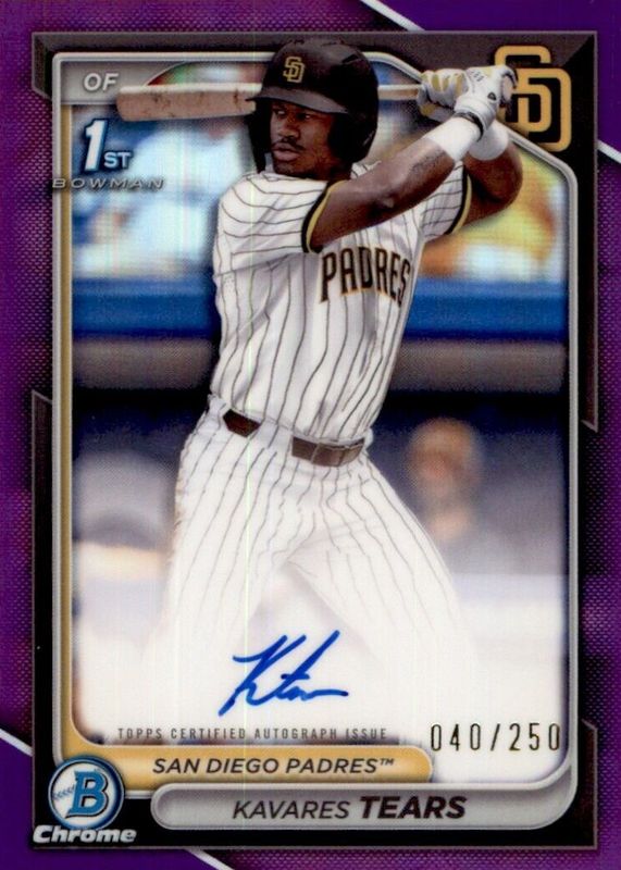 2024 Bowman Draft #CPA-KT Chrome DP Auto - Purple Refractor /250 (1st)