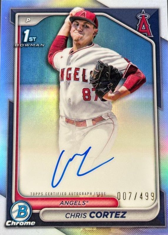 Chris Cortez 2024 Bowman Draft #CPA-CCZ Chrome DP Auto - Refractor /499 (1st) RAW
