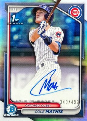2024 Bowman Draft #CPA-CMS Chrome Prospect Auto - Refractor /499 (1st)
