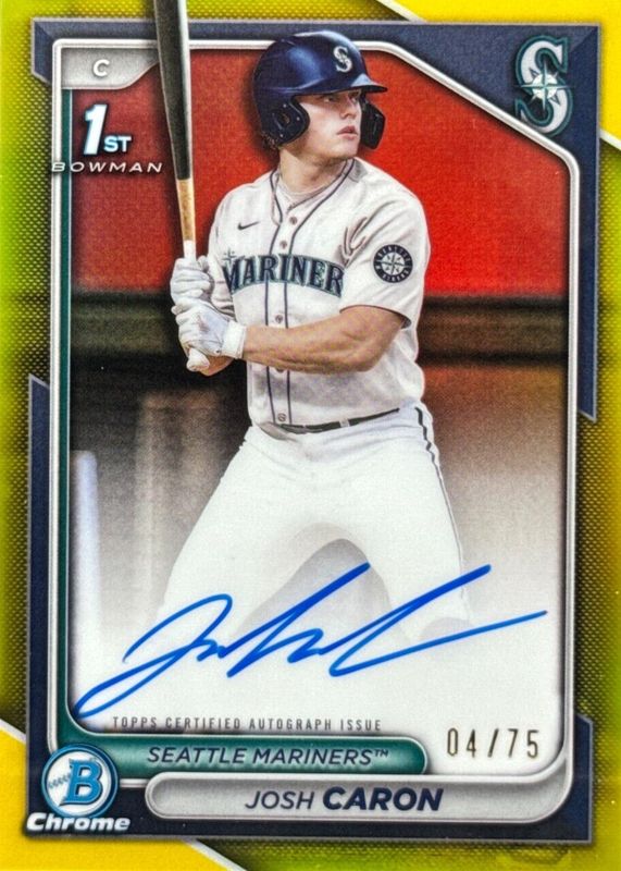 2024 Bowman Draft #CPA-JCA Chrome Prospect Auto - Yellow Refractor /75 (1st)