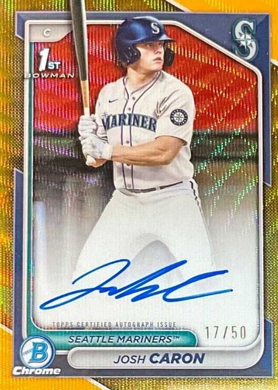 2024 Bowman Draft #CPA-JCA Chrome Prospect Auto - Gold Wave Refractor /50 (1st)