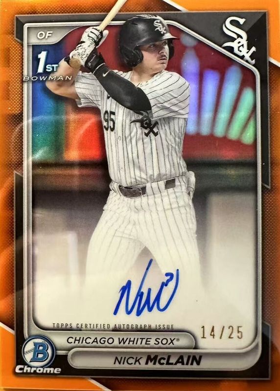 2024 Bowman Draft #CPA-NM Chrome Prospect Auto - Orange Refractor /25 (1st)