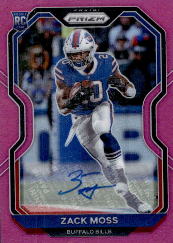 Zack Moss 2020 Prizm #311 Rookie Autographs - Pink Price