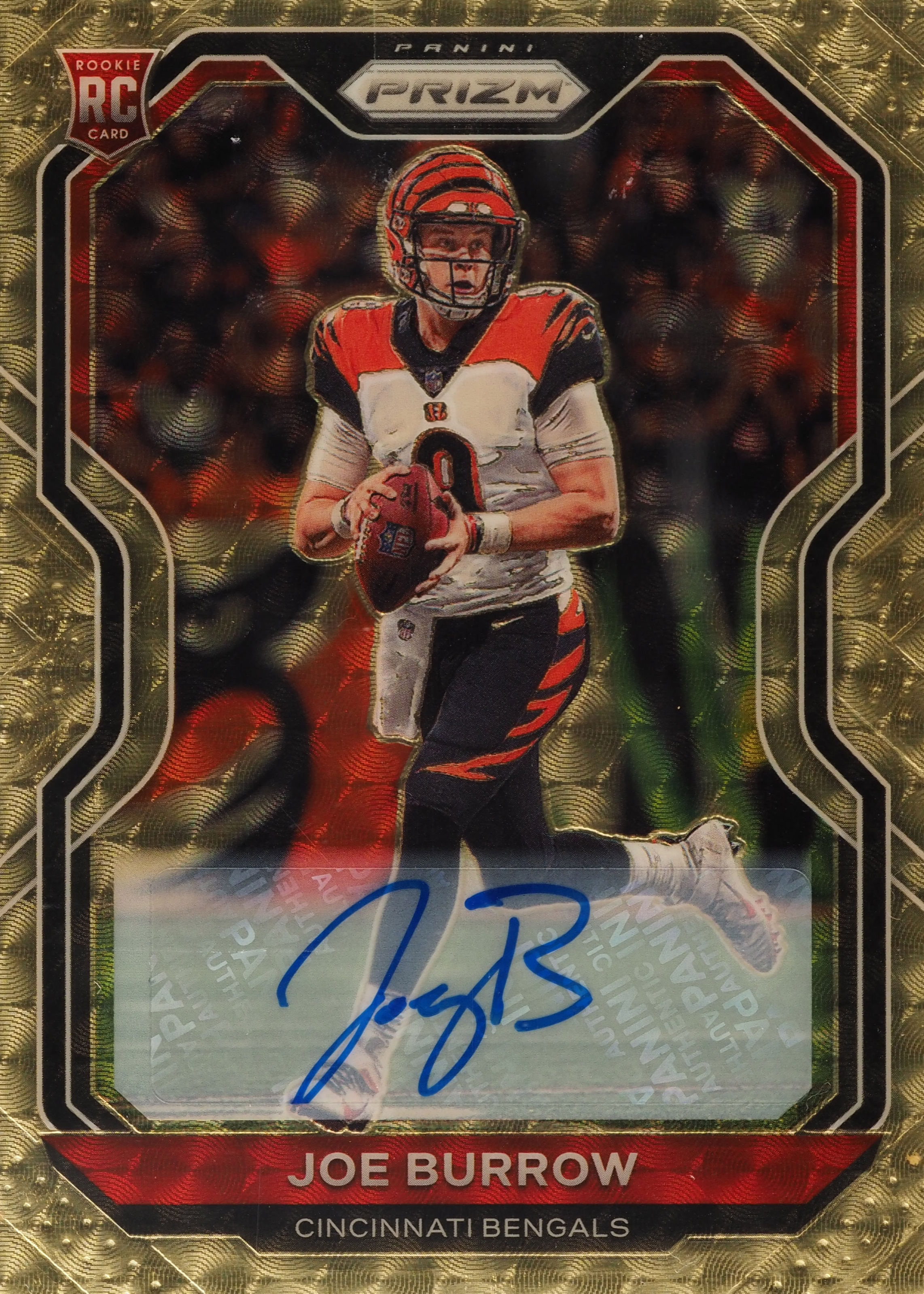 Joe Burrow 2020 Prizm #307 Rookie Autographs - Gold Vinyl /5 Price