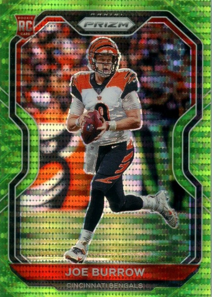 Joe Burrow 2020 Prizm #307 Neon Green Pulsar Price Guide