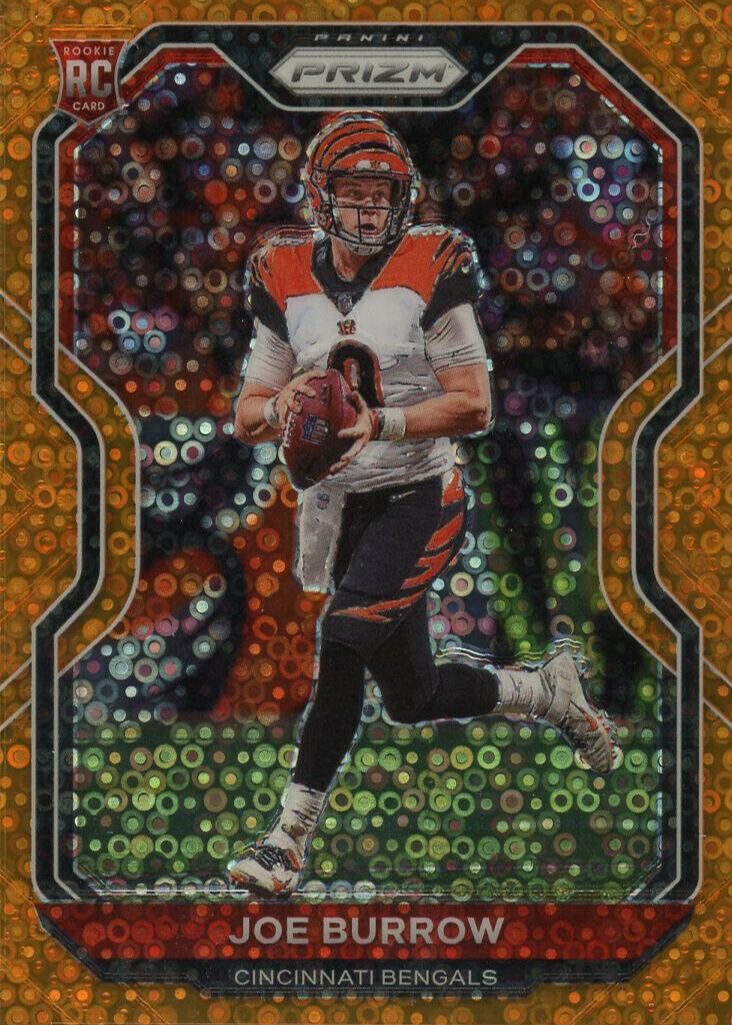 Joe Burrow 2020 Panini Prizm Prizms Orange Lazer #307 RC