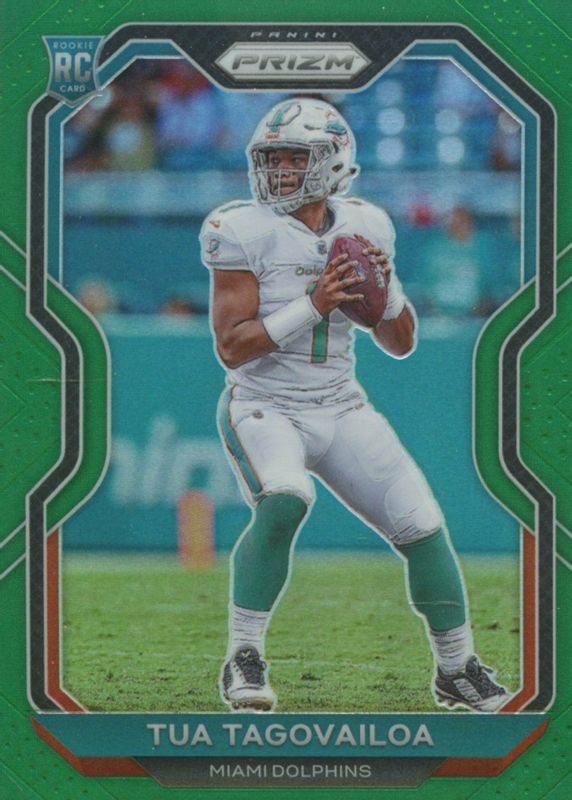 Tua Tagovailoa 2020 Prizm #339 Green Rookie PSA 9