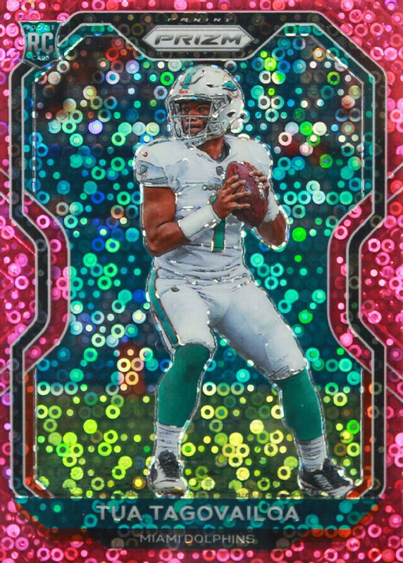 Tua Tagovailoa 2020 Prizm #339 No Huddle Pink /15 Rookie SGC 9