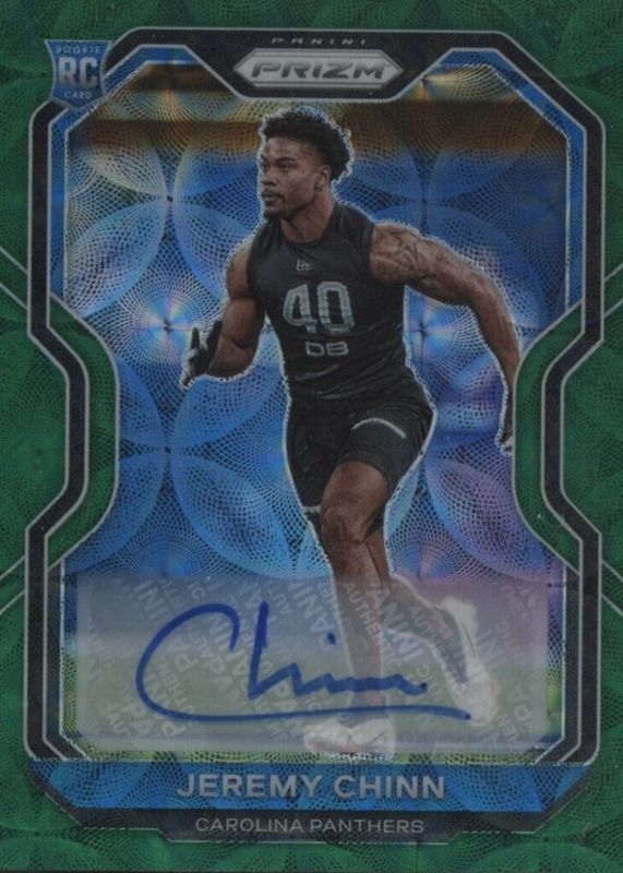 Jeremy Chinn 2020 Prizm #367 Rookie Autographs - Green Scope /75 RAW