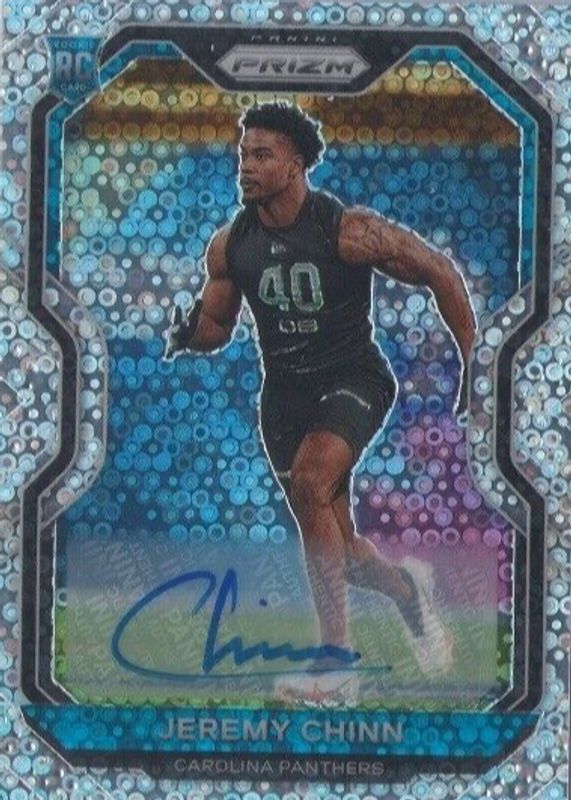 Jeremy Chinn 2020 Prizm #367 Rookie Autographs - No Huddle Rookie RAW