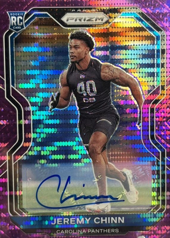 Jeremy Chinn 2020 Prizm #367 Rookie Autographs - Purple Pulsar RAW