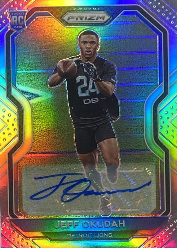 Jeff Okudah 2020 Prizm #359 Rookie Autographs Rookie RAW