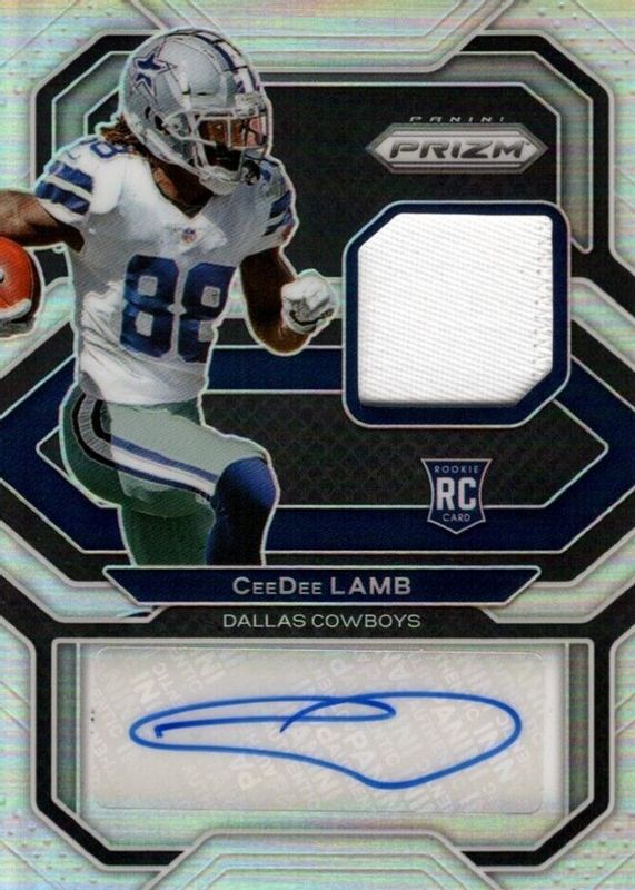 CeeDee Lamb 2020 Prizm #7 Rookie Patch Auto /99 Rookie SGC 9.5