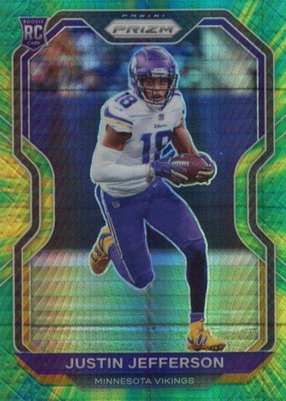 Justin Jefferson 2020 Prizm #398 Hyper /175 Rookie RAW